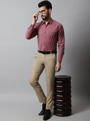 Men Maroon Classic Slim Fit Solid Formal Shirt - SF_867Maroon_S