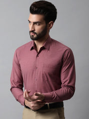 Men Maroon Classic Slim Fit Solid Formal Shirt - SF_867Maroon_S