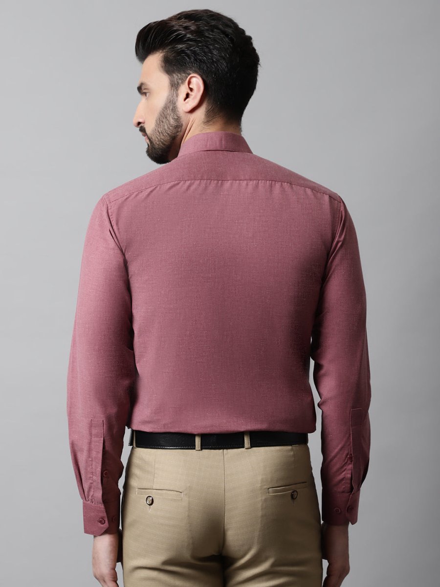 Men Maroon Classic Slim Fit Solid Formal Shirt - SF_867Maroon_S