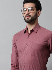 Men Maroon Classic Slim Fit Solid Formal Shirt - SF_867Maroon_S
