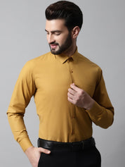 Men Mustard Classic Slim Fit Solid Formal Shirt - SF_867Mustard_S