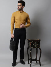 Men Mustard Classic Slim Fit Solid Formal Shirt - SF_867Mustard_S