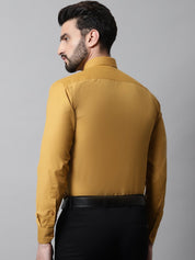 Men Mustard Classic Slim Fit Solid Formal Shirt - SF_867Mustard_S