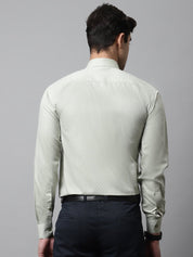 Men Pista Green Micro Ditsy Printed Pure Cotton Formal Shirt - SF_857Pista_S