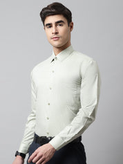 Men Pista Green Micro Ditsy Printed Pure Cotton Formal Shirt - SF_857Pista_S