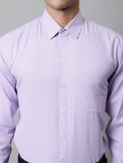 Men Purple Checks Pure Cotton Formal Shirt - SF_849Purple_S