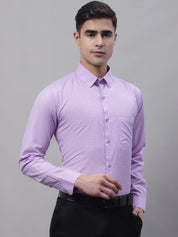 Men Purple Micro Checked Formal Shirt - SF_870Purple_S