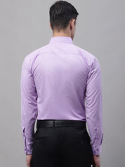 Men Purple Micro Checked Formal Shirt - SF_870Purple_S