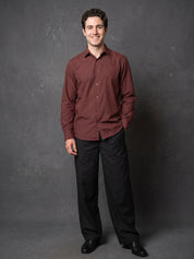 Men Solid Japanese Fabric Casual Shirt - SF_9057Maroon_S