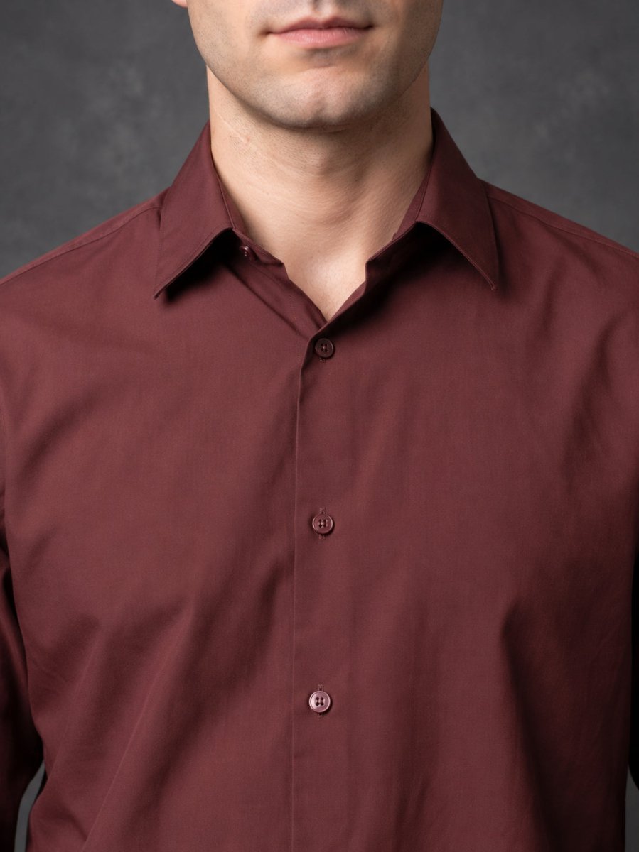 Men Solid Japanese Fabric Casual Shirt - SF_9057Maroon_S