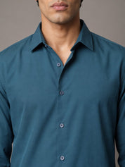Men Solid Japanese Fabric Casual Shirt - SF_9057Peacock_S