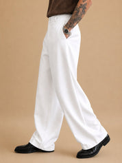 Men Straight Fit Korean Pants - INGP_305White_30