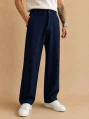 Men Straight Fit Korean Pants - INGP_305Navy_30