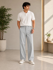 Men Straight Fit Korean Pants - INGP_305Light-Grey_30