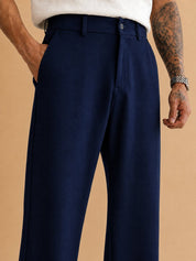 Men Straight Fit Korean Pants - INGP_305Navy_30