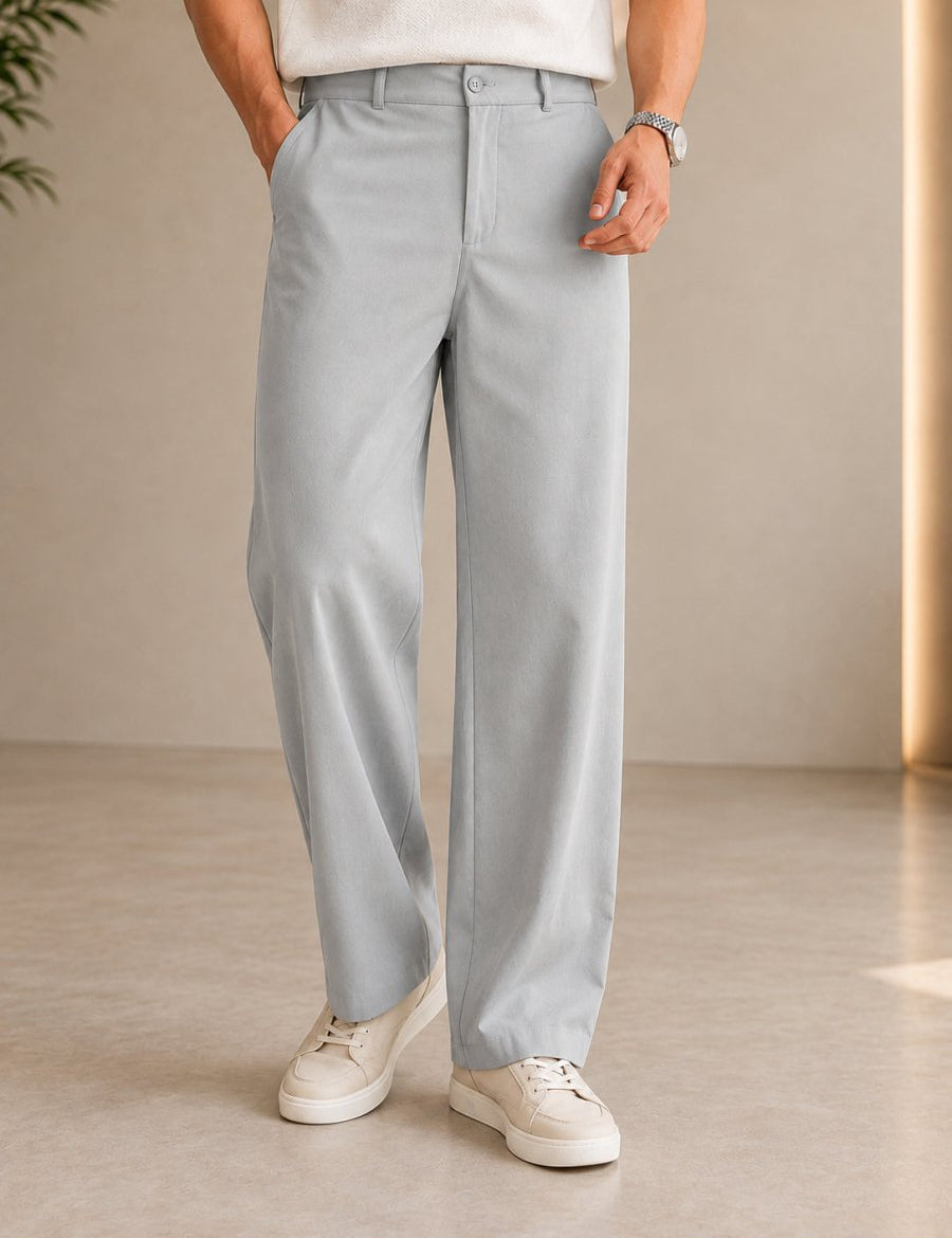 Men Straight Fit Korean Pants - INGP_305Light-Grey_30
