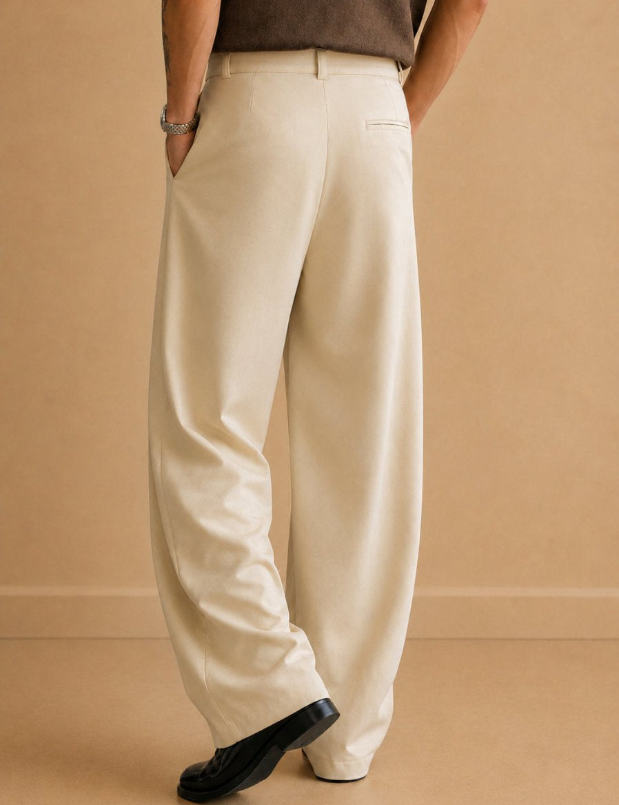 Men Straight Fit Korean Pants - INGP_305Cream_30