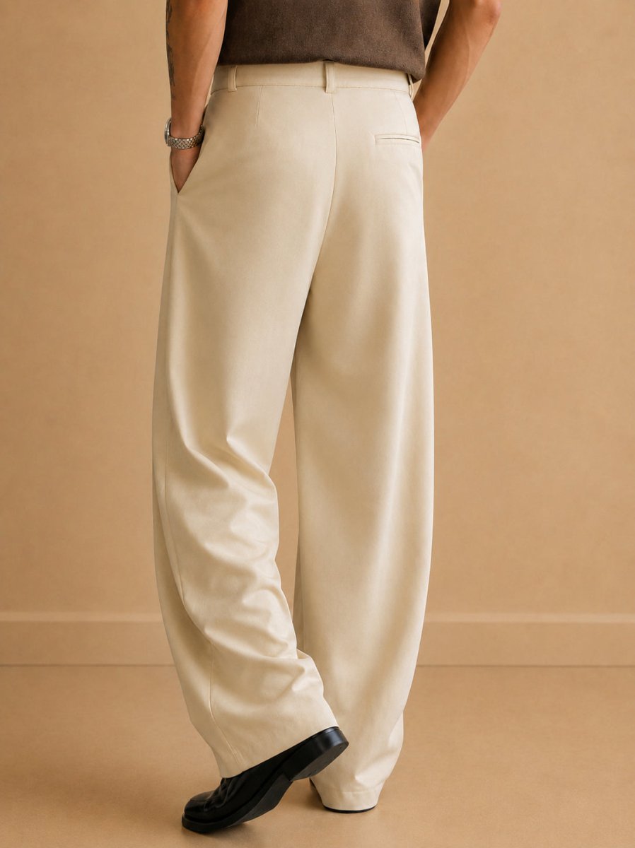Men Straight Fit Korean Pants - INGP_305Cream_30