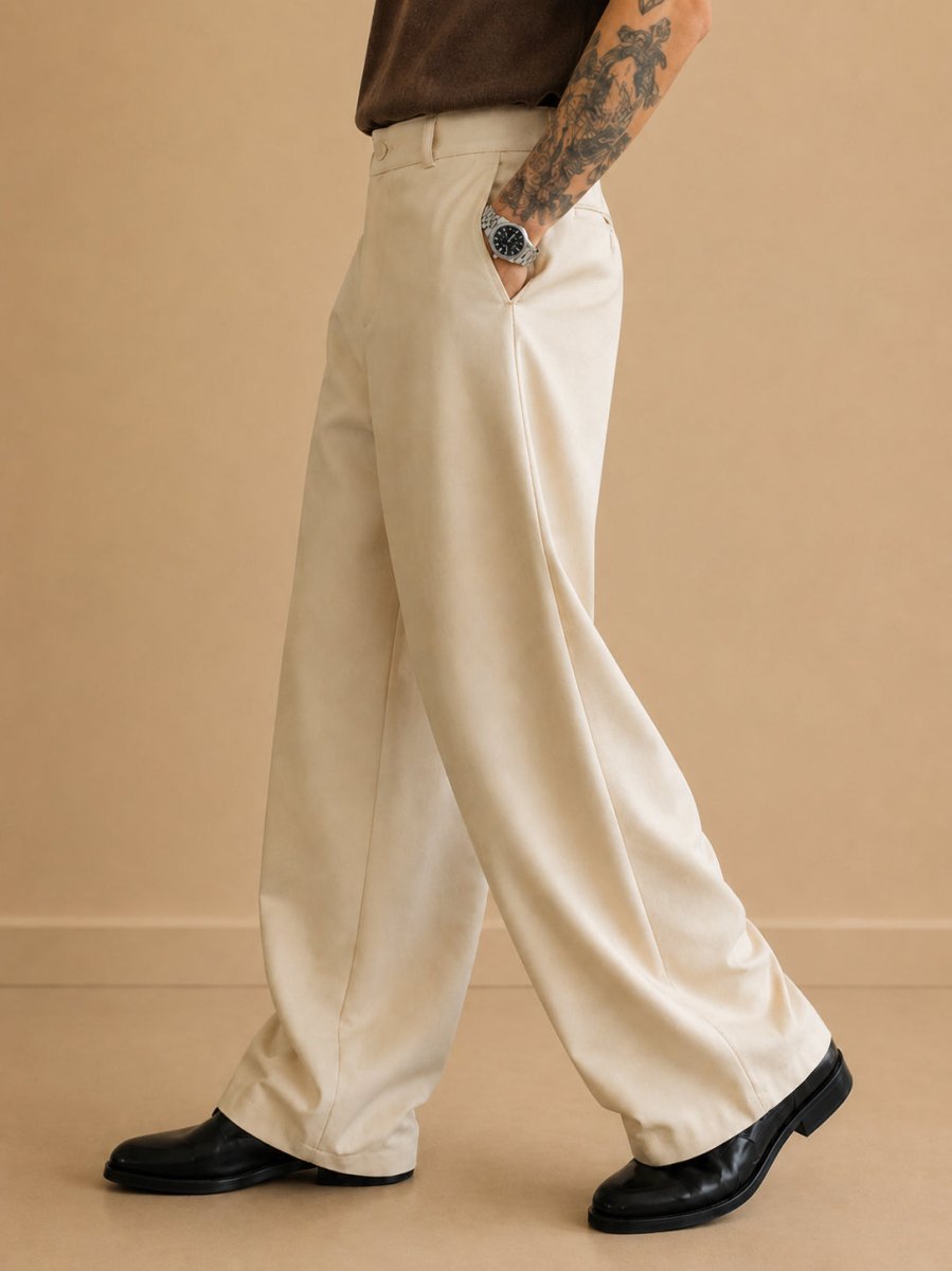 Men Straight Fit Korean Pants - INGP_305Cream_30