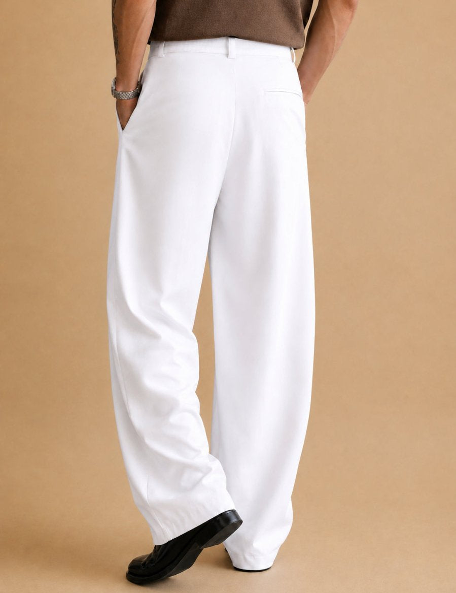 Men Straight Fit Korean Pants - INGP_305White_30
