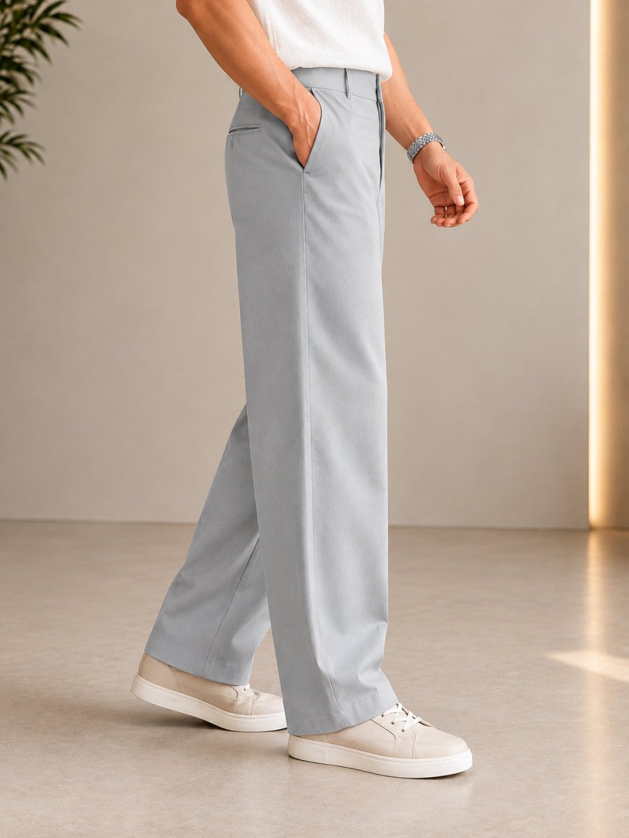 Men Straight Fit Korean Pants - INGP_305Light-Grey_30