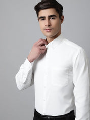 Men White Classic Cotton Formal Shirt - SF_858White_S