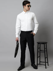 Men White Classic Cotton Formal Shirt - SF_858White_S