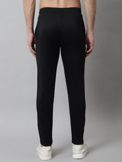 Men's Black Solid Streachable Lycra Trackpants - JOG_024Black_S