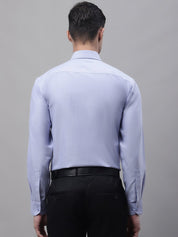 Men's Blue Cotton Solid Formal Shirt - SF_875Blue_S
