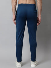 Men's Blue Solid Streachable Lycra Trackpants - JOG_024Peacock_S