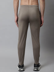 Men's Brown Solid Streachable Lycra Trackpants - JOG_024Brown_S