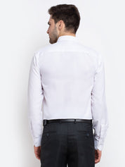 Men's Button Down Collar Cotton Formal Shirt - SF_785White_S