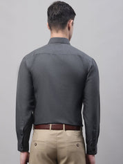 Men's Charcoal Cotton Solid Formal Shirt - SF_734Charcoal_S