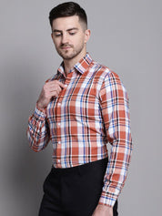 Men's Classic Checks Formal Shirt - SF_892Brown_S