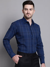 Men's Classic Checks Formal Shirt - SF_892Blue_S