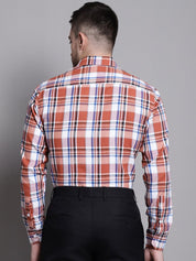 Men's Classic Checks Formal Shirt - SF_892Brown_S
