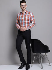 Men's Classic Checks Formal Shirt - SF_892Brown_S