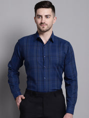Men's Classic Checks Formal Shirt - SF_892Blue_S