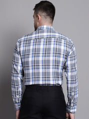 Men's Classic Checks Formal Shirt - SF_892Grey_S