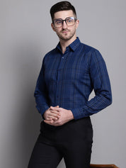 Men's Classic Checks Formal Shirt - SF_892Blue_S