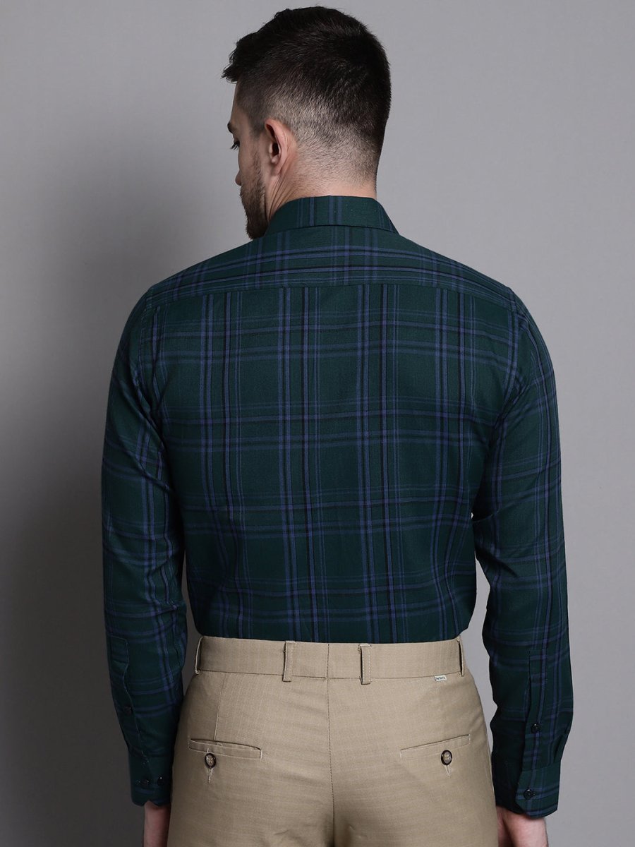 Men's Classic Checks Formal Shirt - SF_892Green_S