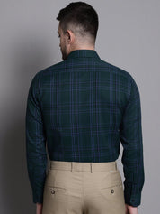 Men's Classic Checks Formal Shirt - SF_892Green_S