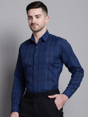 Men's Classic Checks Formal Shirt - SF_892Blue_S
