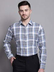 Men's Classic Checks Formal Shirt - SF_892Grey_S