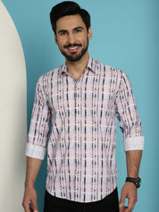 Men's Cotton Blend Checked Casual Shirt for Mens - SF_888Light-Brown_S