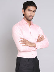 Men's Cotton Solid Formal Shirt - SF_883Light-Pink_S