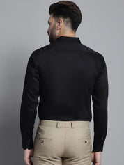 Men's Cotton Solid Formal Shirt - SF_883Black_S