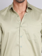 Men's Cotton Solid Formal Shirt - SF_883Pista_S