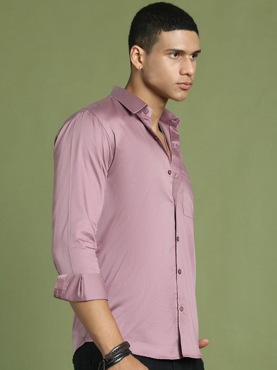 Men's Cotton Solid Formal Shirt - SF_883Magenta_S