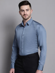 Men's Cotton Solid Formal Shirt - SF_883Grey_S